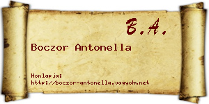 Boczor Antonella névjegykártya